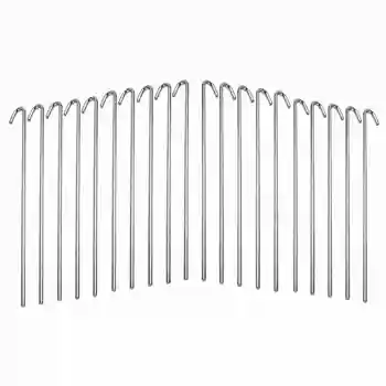 

Brand New 20pc Galvanized Steel Tent Pegs Garden StakesHeavy Duty Rust Free