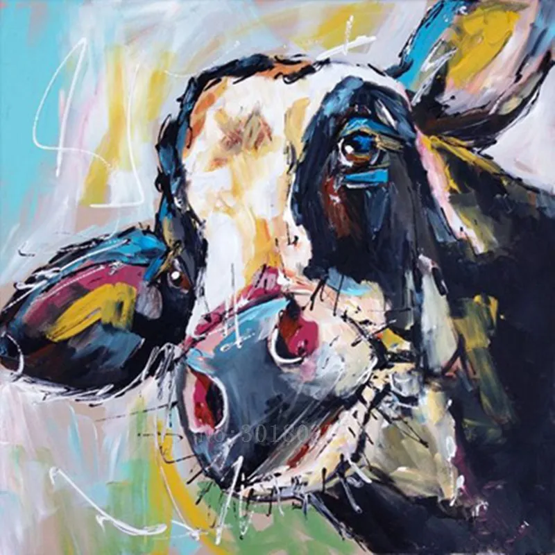 

5D Diy Diamond Painting Cross Stitch Colored Cow Diamond Mosaic Full Diamond Embroidery Rhinestone Gift Decoration Animals Kits