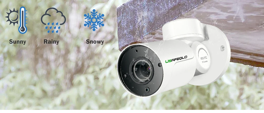 USAFEQLO наружная PTZ IP камера безопасности 2MP 4MP Super HD 4X оптический зум Автофокус 100ft ИК ночного видения Всепогодный