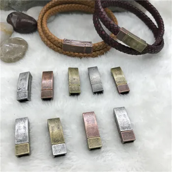 

Wonlee Winle Stainless Steel 3*6mm Retro Magnetic Clasp Oblate Buckle Magnet Hook Jewelry Findings For DIY Men Leather Bracelet