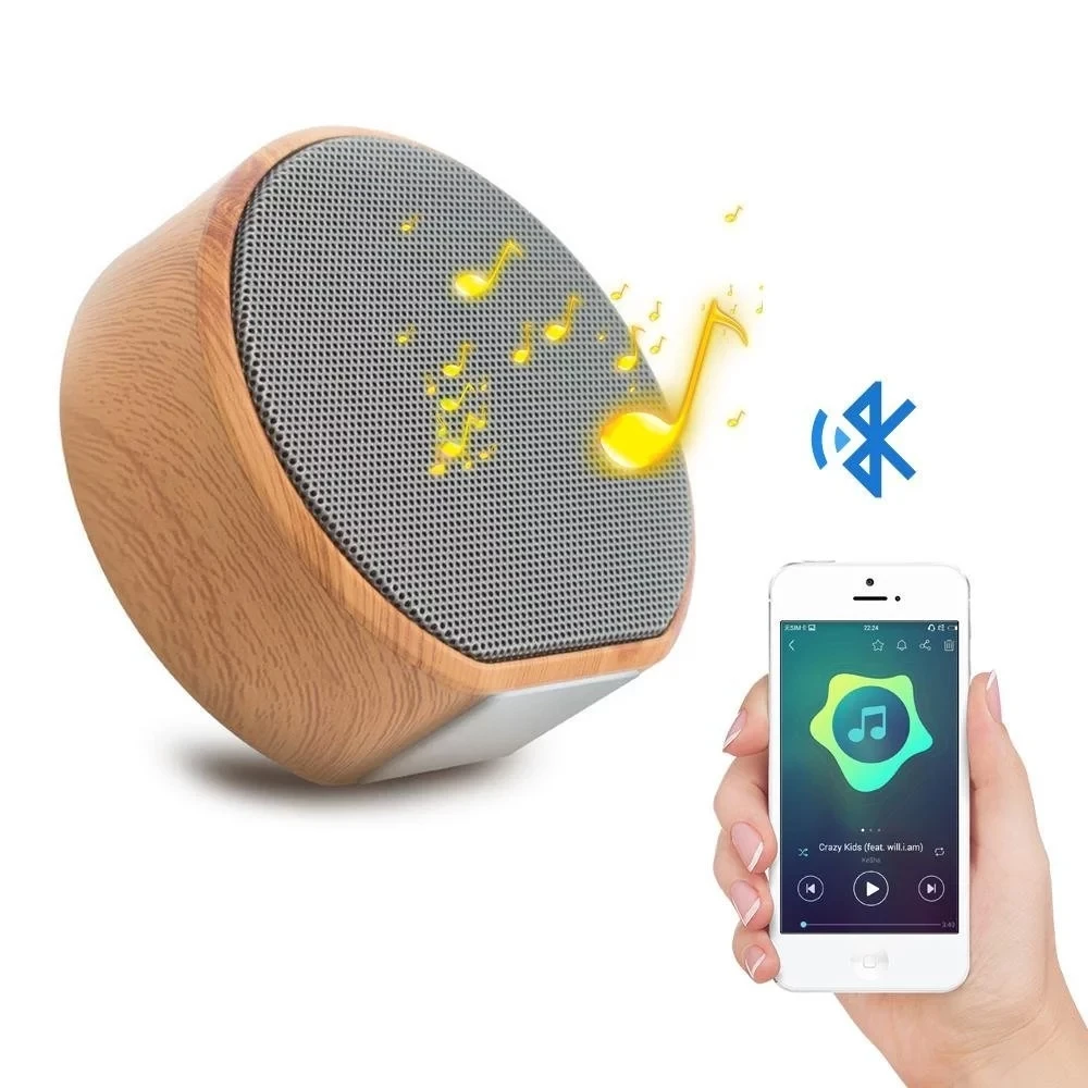 

Mini Portable Wood Grain Stereo Outdoor Mini Bluetooth Wireless Subwoofer Speaker for Home Shower Bathroom Pool Car Beach New