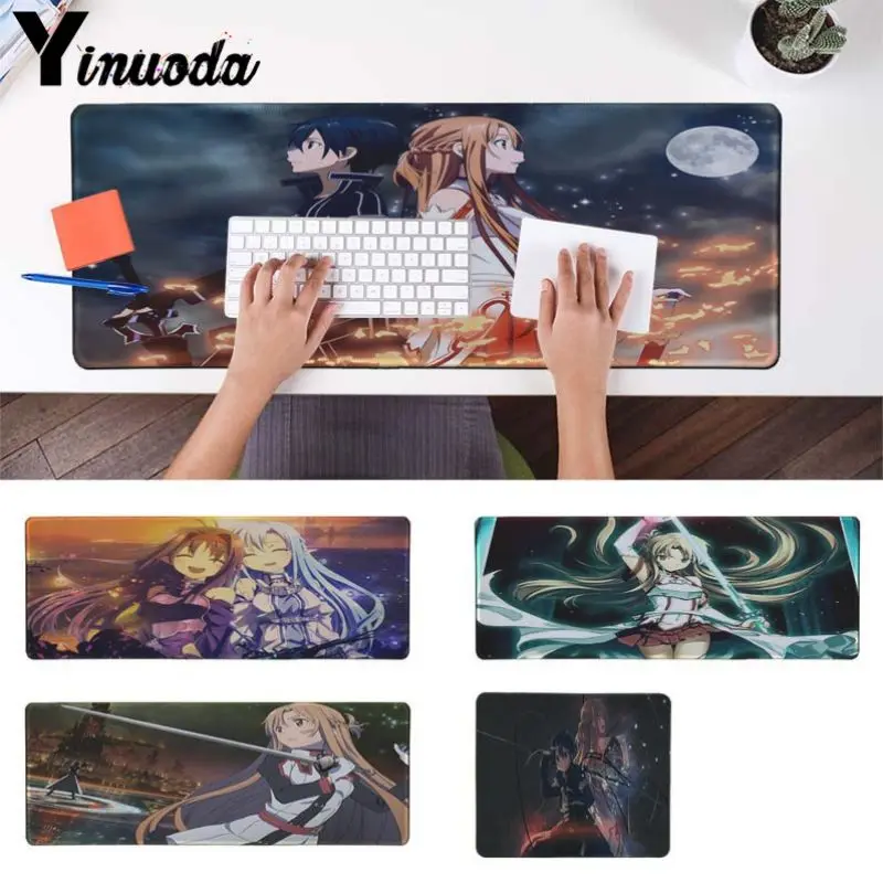

Yinuoda Sword Art Online Anime Keyboards Mat Rubber Gaming mousepad Desk Mat Rubber Mouse Pad Computer Game Tablet Mousepad