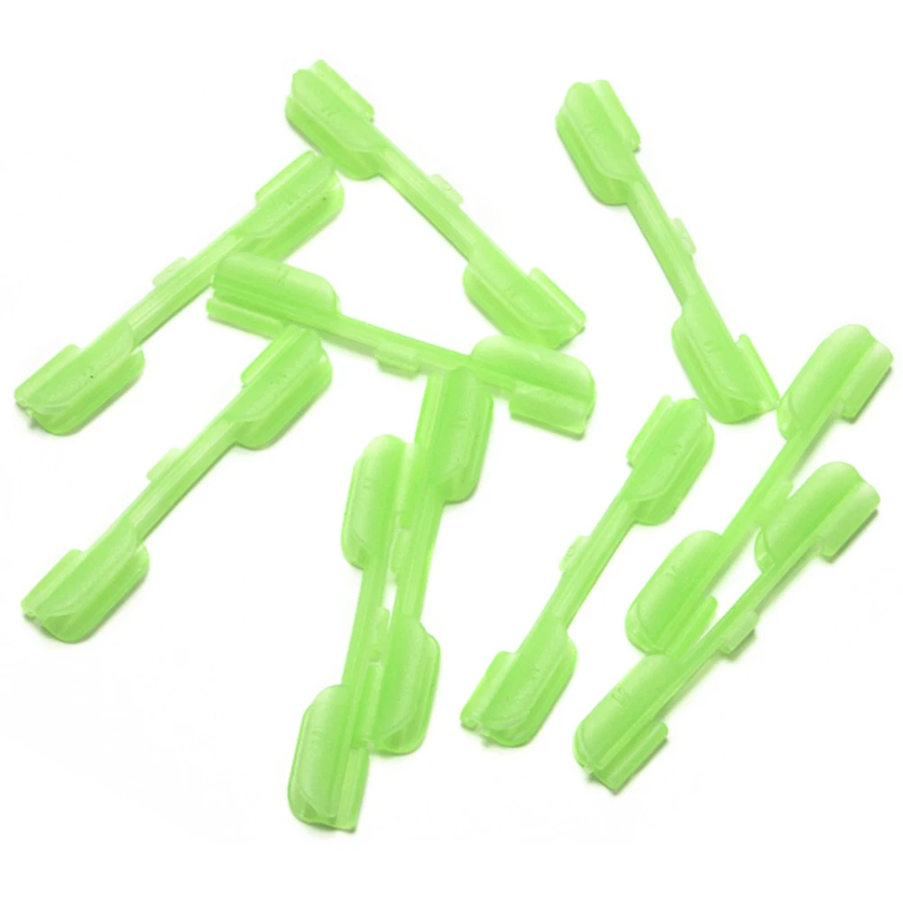 10pcs/pack Portable Chemical Fishing Clip Top Holder Lure Durable Fluorescent Tackle Accessory Practical Light Stick Rod Tip