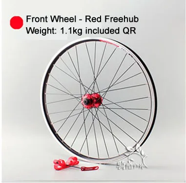 MTB Wheelset 26er передние колеса велосипеда задние колеса для кассета свободного хода диск и V тормоз 32 отверстия для 26*1,25-2,1 шин - Цвет: Front Wheel Red Blk