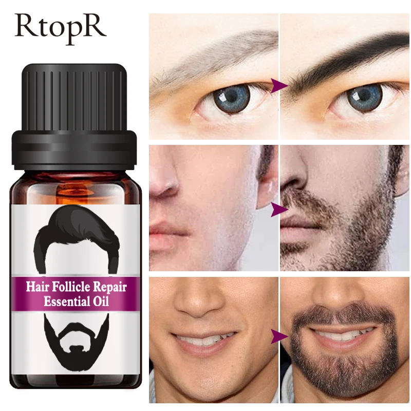 RtopR 10 мл усы волосяные фолликулы восстанавливающее масло для мужчин укладки роста волос борода средства ухода за кожей для бровей Уход