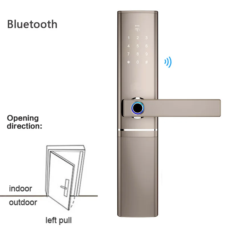 Приложение Bluetooth Wifi дверной замок отпечатков пальцев Умный Замок Пароль IC карты замки противоугонные внутренние электронные замки Золотой D8 - Цвет: bluetooth