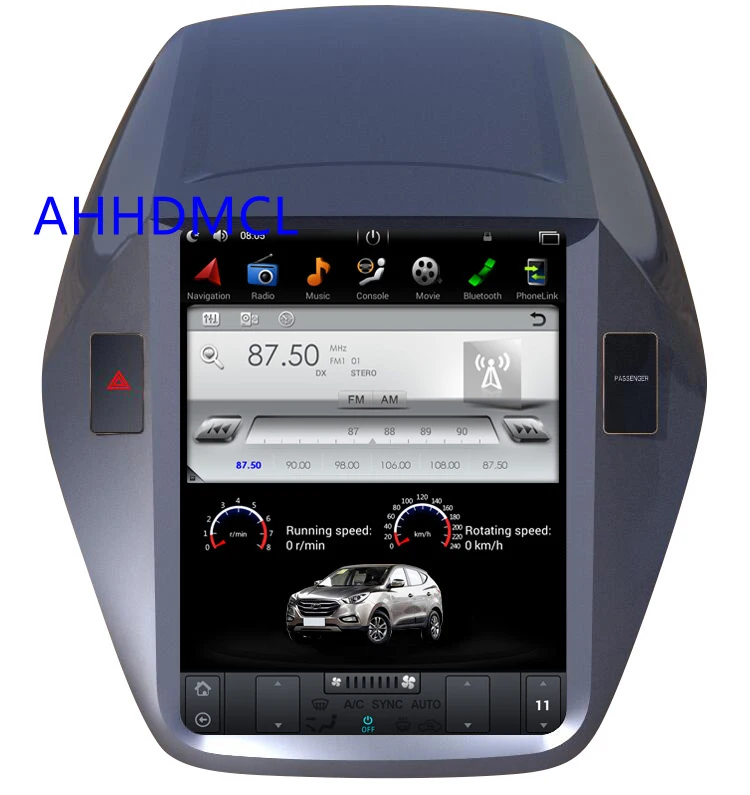 Автомобильный ПК PAD Tesla стиль мультимедийный плеер Android 7,1 gps для hyundai Tucson iX35 iX 2009 2010 2011 2012 2013