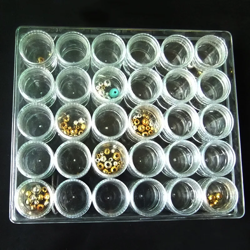 30 Slots Clear Plastic Empty Storage Box Nail Art Rhinestone Tools Jewelry Beaded Display Storage Case Travel Organizer Holder2