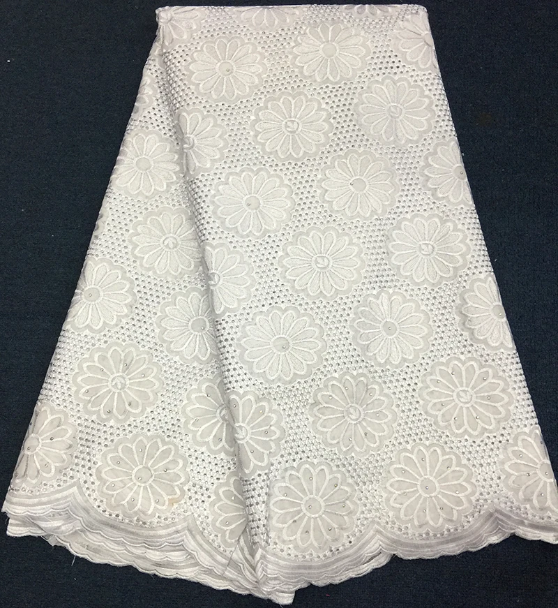 

Beautiful Nigerian Lace Cotton Fabric Plaid Clothing 2018 High Quality Swiss Voile Lace Lattice Clothes In Switzerland