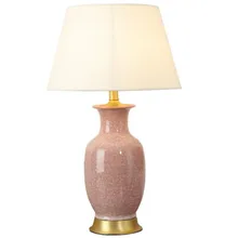 Классические Элегантные льда трещины Керамика ткань E27 настольная лампа Регулируемый для Гостиная Спальня прикроватные лампы освещения х 61 см 1529