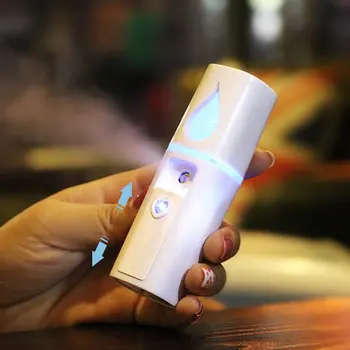 

Portable Small Humidifier USB Rechargable Handheld Water Meter Charging Mini Steamed Face Humidifier With/Without Mirror