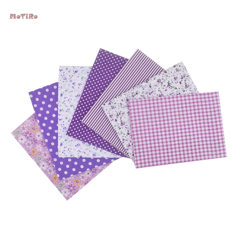 

MoTiRo,Thin Plain Cotton Fabric Patchwork For Sewing, Fat Quarters Printed Material For Quilting&Needlework Pattern,50*50cm,7pcs