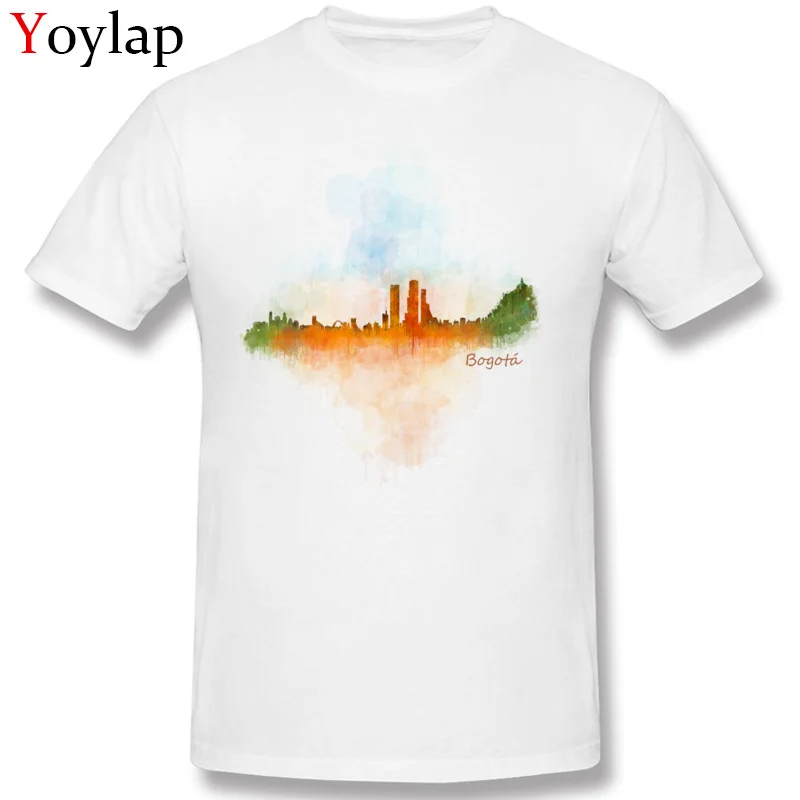 

Wholesale Men T-shirts Crew Neck Cotton Tops & Tees Short Sleeve Summer Autumn Birthday Sweatshirts Colombia Skyline Clothing
