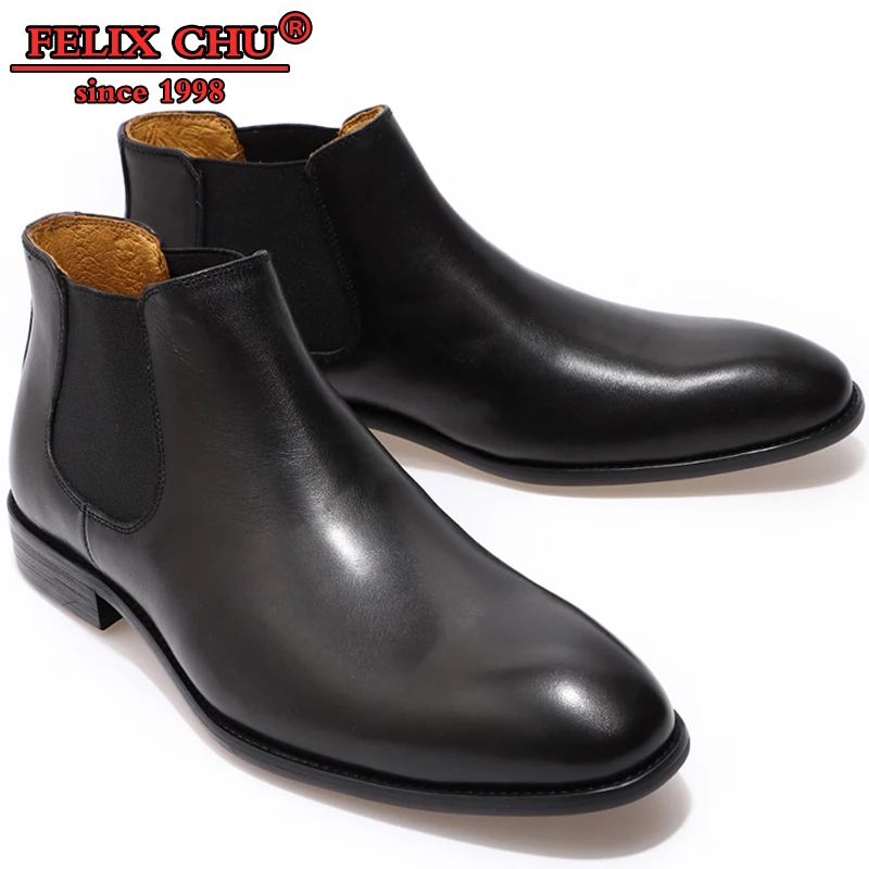 

2019 LUXURY DESIGNER SHOES CHELSEA SHOES HIGH GRADE MEN BOOTS BRITAIN STYLE SLIP ON BLACK SHOES BOOTS MEN HANDMADE LEATHER SHOES