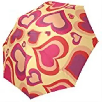 

Heart Shaped Custom Foldable Rain Umbrella Wind Resistant Windproof Floding Umbrella -Auto Foldable Umbrella 100% polyester
