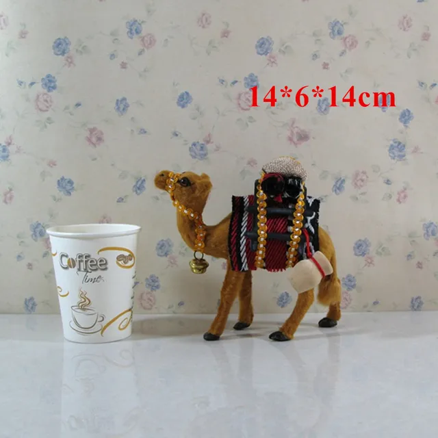Babiqu 1pc Simulation Animal Toy Plush Stuffed Camel Doll Home Decoration Props Ornaments Gifts Collectible Boys Girls Gifts
