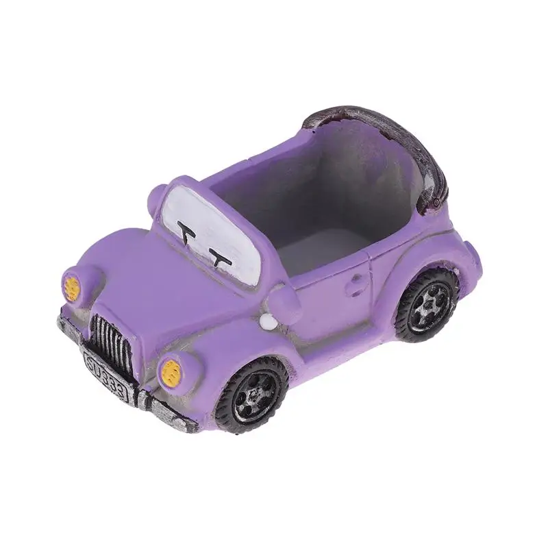 

1PC Cute Creative Multi-Purpose Purple Cement Retro Car Succulent Plants Flower Pot Succulent Plant Containers For Garden Home