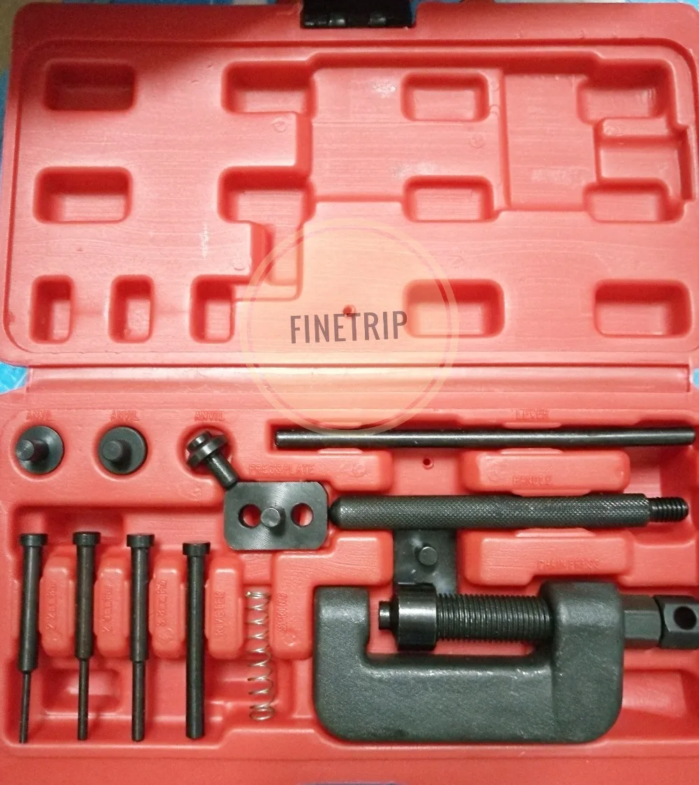 Motorcycle Chain Splitter Breaker Motorbike Riveting Tool Heavy Duty Link O-ring9