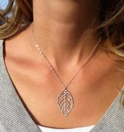 

Overwatch Choker New Fashion Simple Statement Forest-based Metal Leaf Necklace Female Pendant Jewelry Wholesale Free Shipping