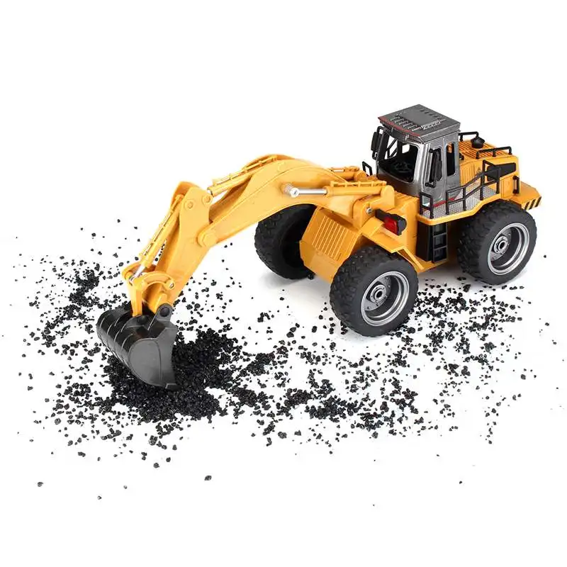 Huina 1530 1:18 RC 2 4G 6CH металлический экскаватор с дистанционным управлением Грузовик