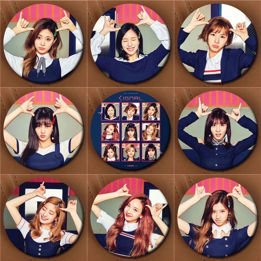 

Youpop KPOP TWICE 4th MINI SIGNAL Album Brooch Pin Badge Accessories For Clothes Hat Backpack Decoration Men And Women XZ0642