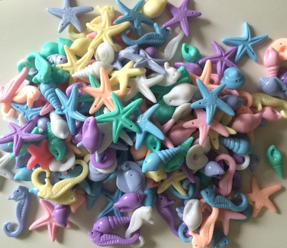 

fashion acrylic beads-scrapbook embellishments-resin collection-Sea set resin beads