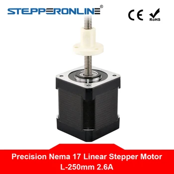 

Nema 17 External Linear Stepper Motor Precision Linear Actuator 48mm Stack 2.6A Lead Screw Length 250mm for 3D Printers