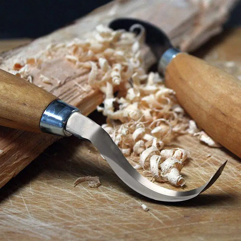 Spoon Carving Knife Woodcut DIY Hand Chisel Wood Carving Tools Woodcarving Cutter Chip Knives Woodworking Hand Tools
