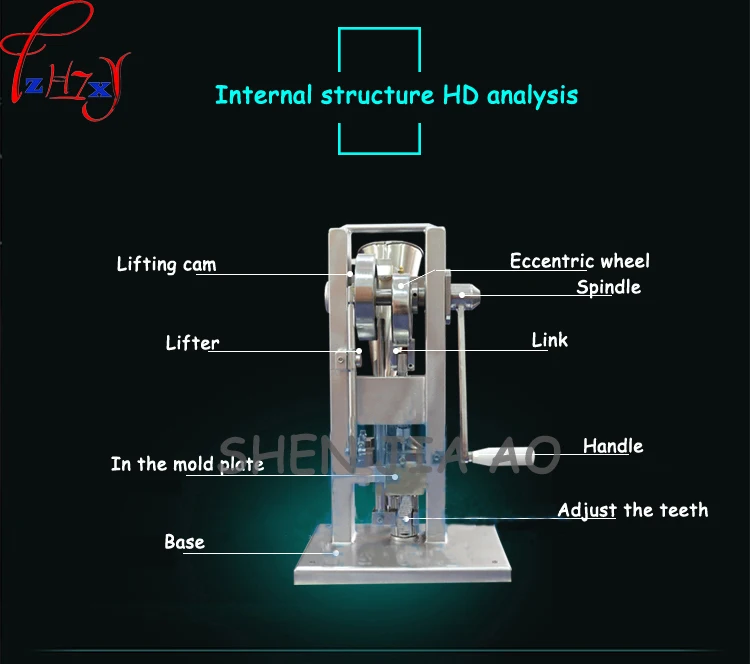 1 шт.. TDP-0 маленькая рука однопуансонный таблеточный пресс машина чистый ручной Планшет Пресс машина китайский травяной Планшет Пресс