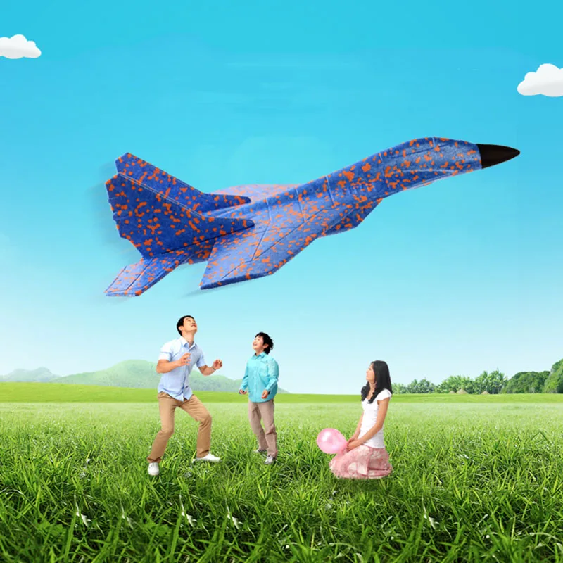 Kid Hand Throw Airplane Toy Large Kid Flying Fighter Model EPP Foam Aircraft Resistant Breakout Outdoor Sport Plane T0710 (7)