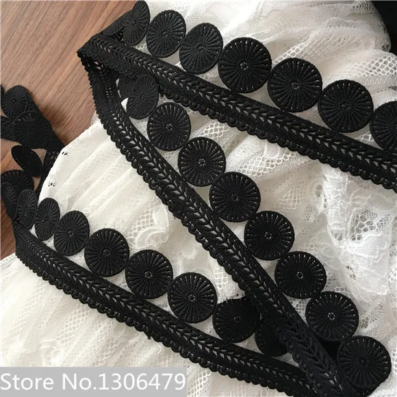 

5Yards/ Lot Handmade DIY Clothing accessories Black and White Milk silk tassel Lace Trim Width 5cm RS1369