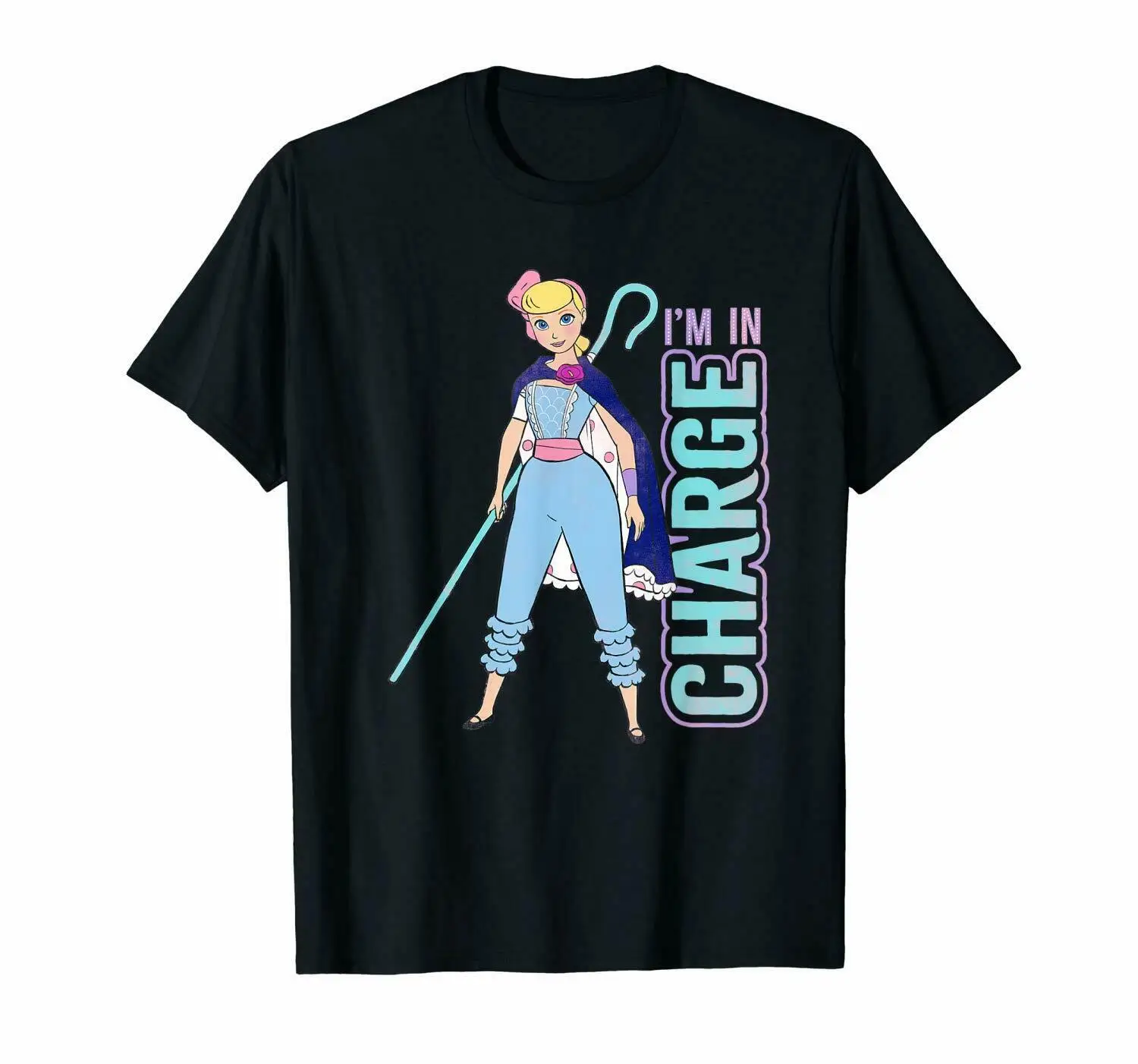 

Black Pixar Toy Story 4 Bo Peep I'M In Charge T-Shirt 100% Cotton