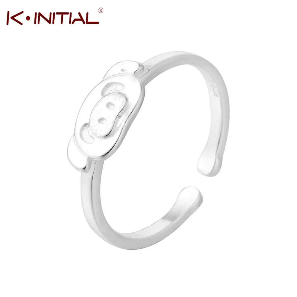 Lovely Pig Rings Trendy Style Cute Finger Animal Head Rings for Women Cartoon Animal Ring Statement Jewelry