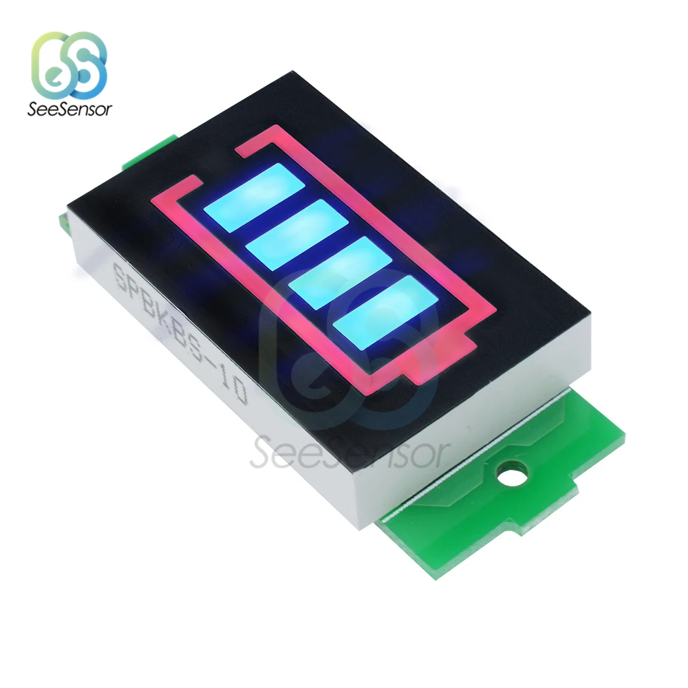 12,6 V 3S Li-po литий-ионный модуль индикатора емкости батареи синий дисплей тестер заряда батареи электромобиля
