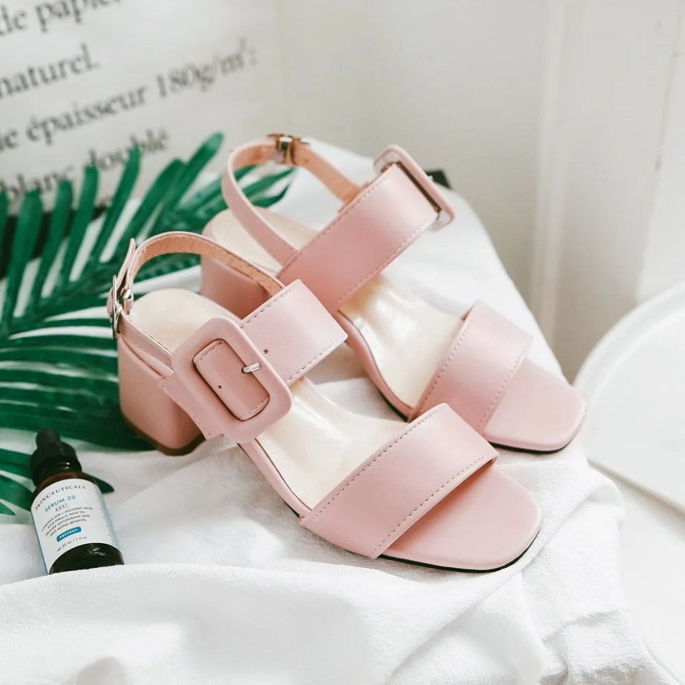

2019 Women Shoes High Heel Bling Crystal Ladies Sandals Chunky Heel Female's Summer Footwear Solid Colors Zapatos Mujer g227