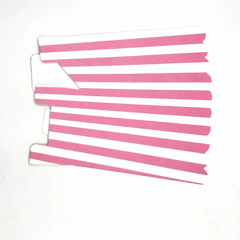 

6pcs pink striped theme popcorn boxes baby shower party decoration pink color stripe popcorn box pink striped popcorn boxes