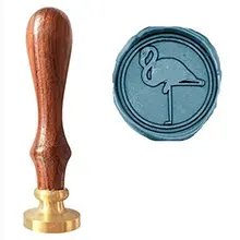 Mdlg Винтаж Симпатичные Фламинго индивидуальный логотип свадебные приглашения Воск уплотнительное Stamp Set Комплект(штамп только