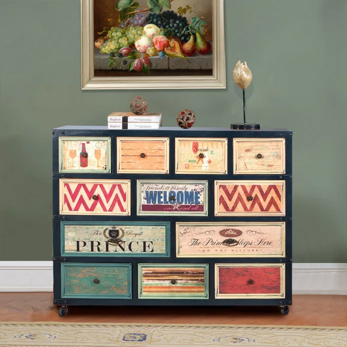  Cabinets Cabinet European Retro Chest Drawers Old Lockers Bedroom Decorative Cabinets Cabinets Home - 32852900304