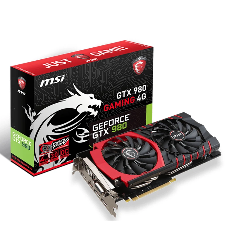 / GAMING 4G GTX980 game video card belief lamp double fan low load stop switch