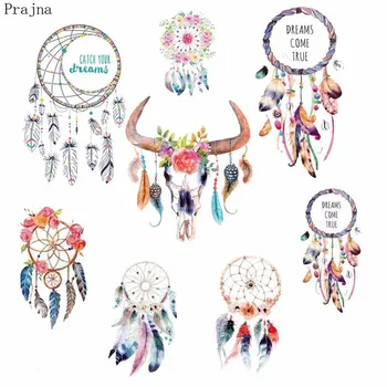 

Prajna Dreamcatcher Heat Transfer Vinyl Patch Iron on Transfers For Clothes Garment Printed PVC Patch Thermal Transfers Stickers