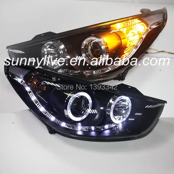 

For HYUNDAI Tucson IX35 LED Headlight Angel Eyes 2010-2012 year V2 Type