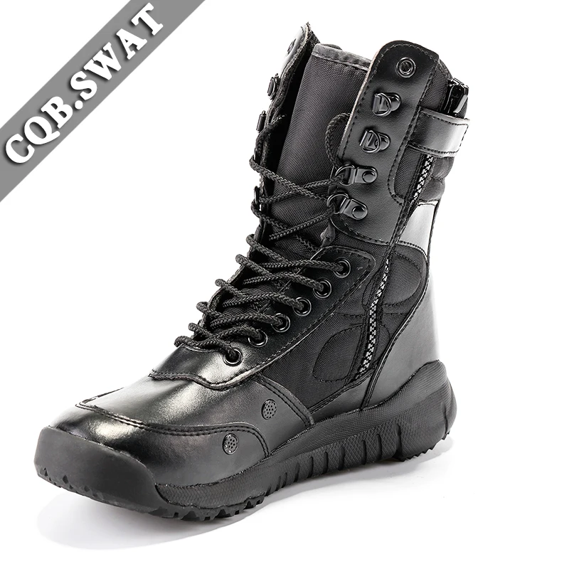 

CQB.SWAT 2018 Army Boots Men Tactical Boot black spring Combat and Breathable Boots with Zipper ZD-022 East Wolf
