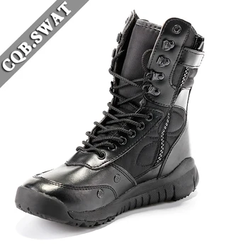 

CQB.SWAT 2018 Army Boots Men Tactical Boot black spring Combat and Breathable Boots with Zipper ZD-022 East Wolf