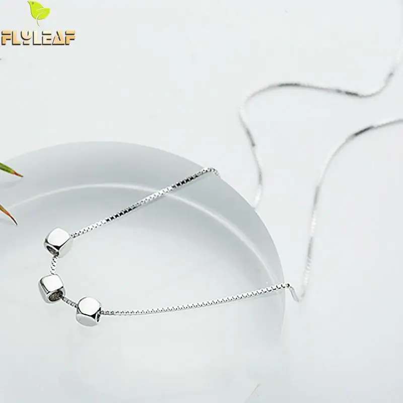 

Flyleaf 100% 925 Sterling Silver Simple Square Necklaces & Pendants For Women Fashion Party Jewelry