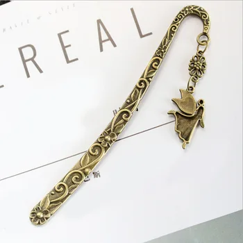 

Kawaii Creative Metal Vintage Mermaid Angel Pendant Butterfly Business Bookmark Learn Bookmark