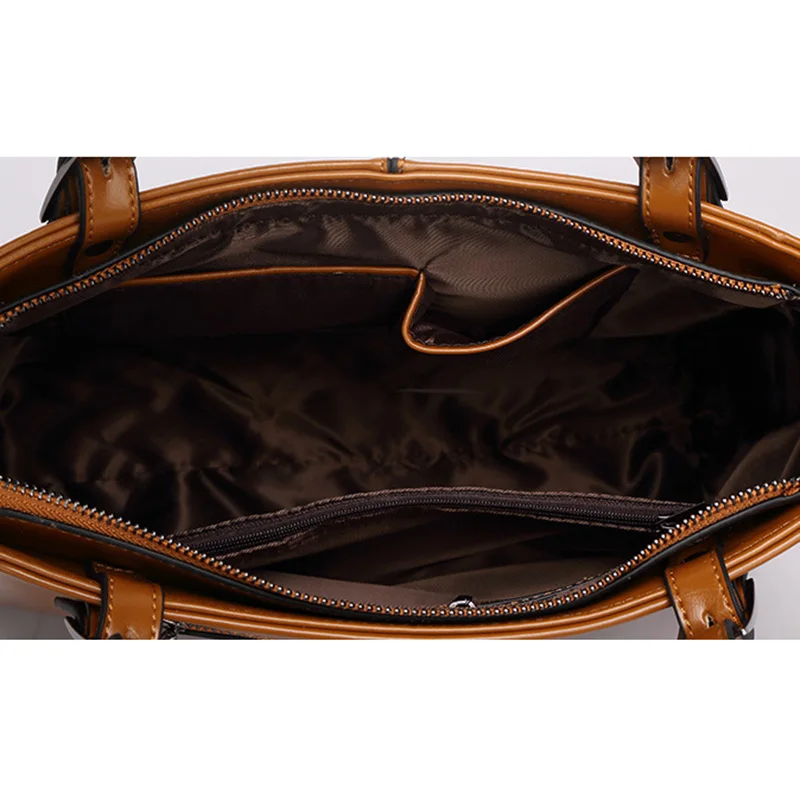 Ladies Bag Leather Handbags High Quality Casual Female Bags Tote Shoulder Bag Large Capacity Purse Pocket Messenger Hand SS7116 (9)