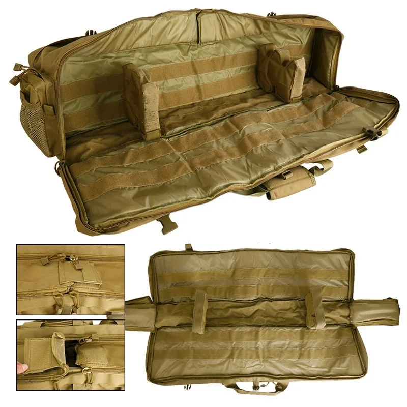 Bolsa de Arma Militar ao ar Abay Airsoft Tático Bolsas Transporte Livre Tiro Caça Duplo Rifle Proteção Case Mochila M249 100cm 21 High Quality Esporte e Lazer
