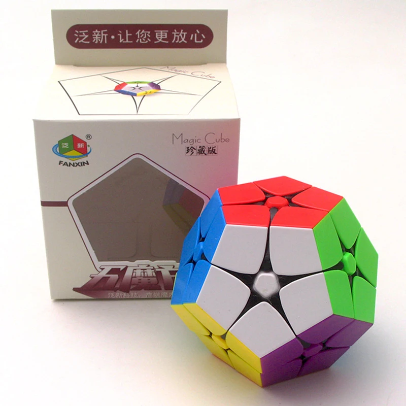 Stickerless Lefun 2x2 Megamin магический куб без наклеек 2 слоя Wumofang Профессиональный пазл скорость часы-кольцо с крышкой специальные игрушки для детей - Цвет: Stickerless