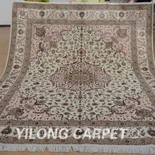 Yilong 8'x10' Vantage Восточный ковер шерстяной бежевый цветочный изысканный персидский области шерстяные ковры(1352