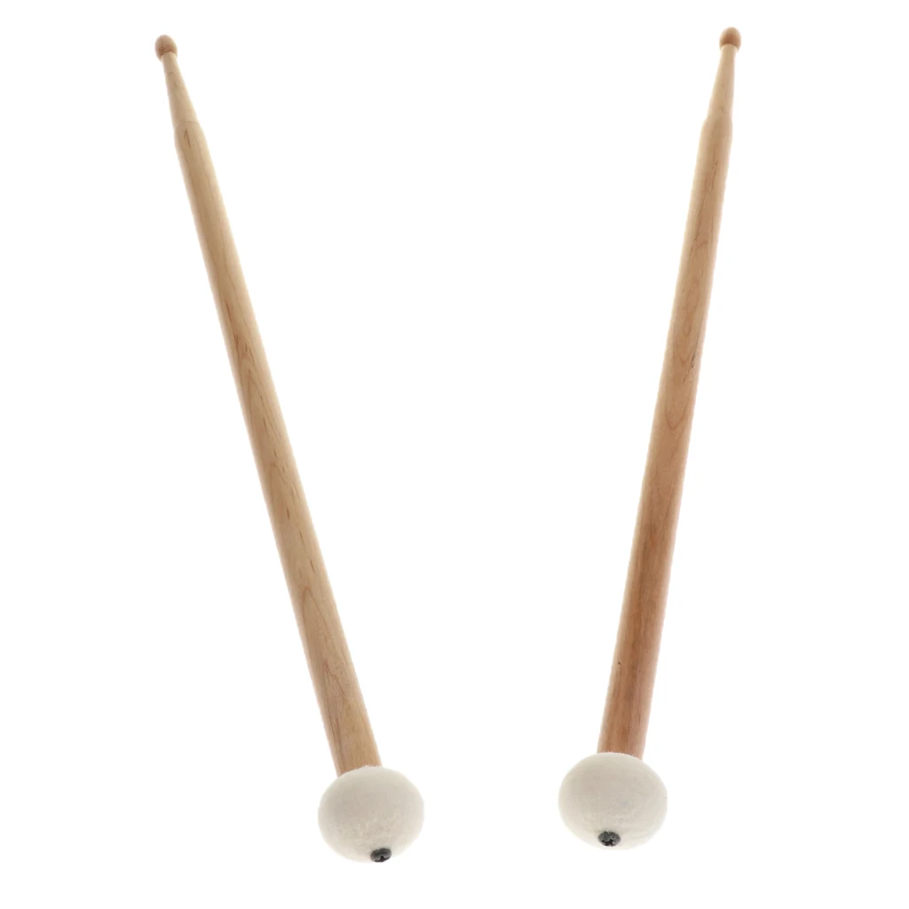 2 шт. двойной головной барабан Cymbal Gong Mallet мягкие молотковые палочки Mallets стержни войлочный молоток 419 мм